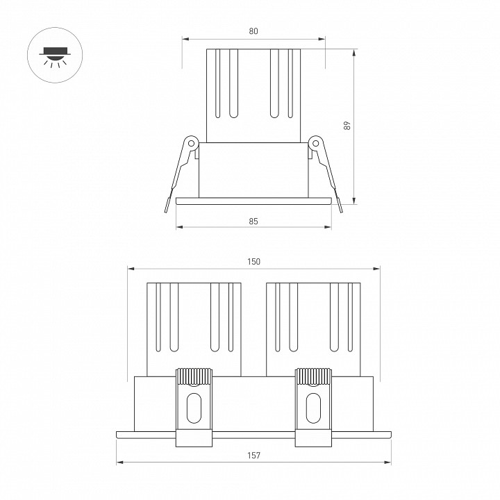Встраиваемый светильник Arlight MS-FLOW 060934