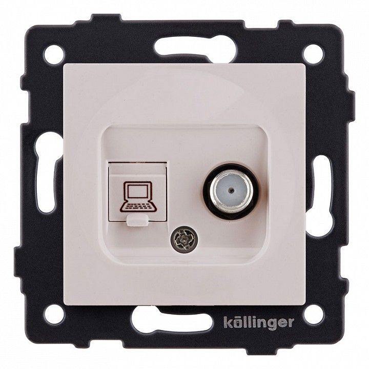 ТВ-розетка и SAT-розетка оконечная без рамки Kollinger  REA-014CM