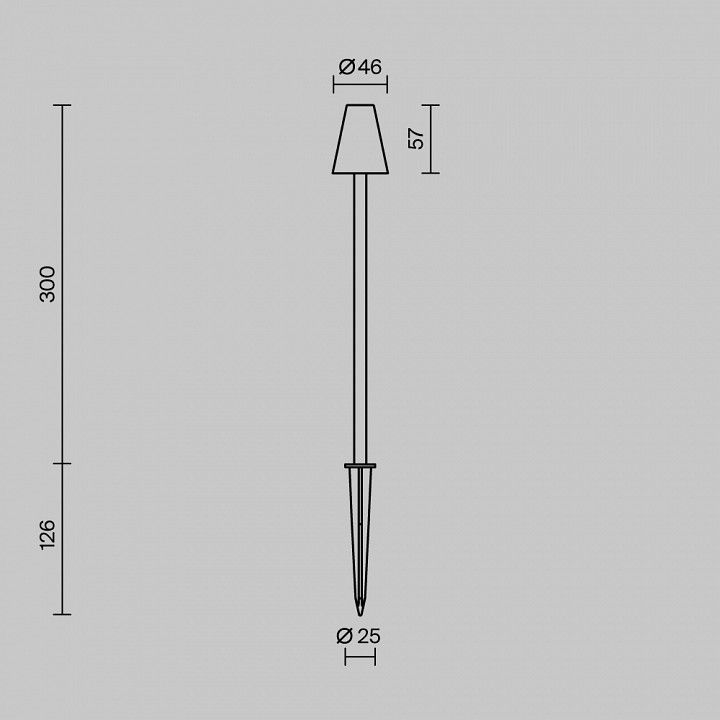 Наземный низкий светильник Maytoni Outdoor Тростник O504FL-L1B3K