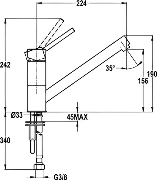 Смеситель Teka AUK 913 CHROME