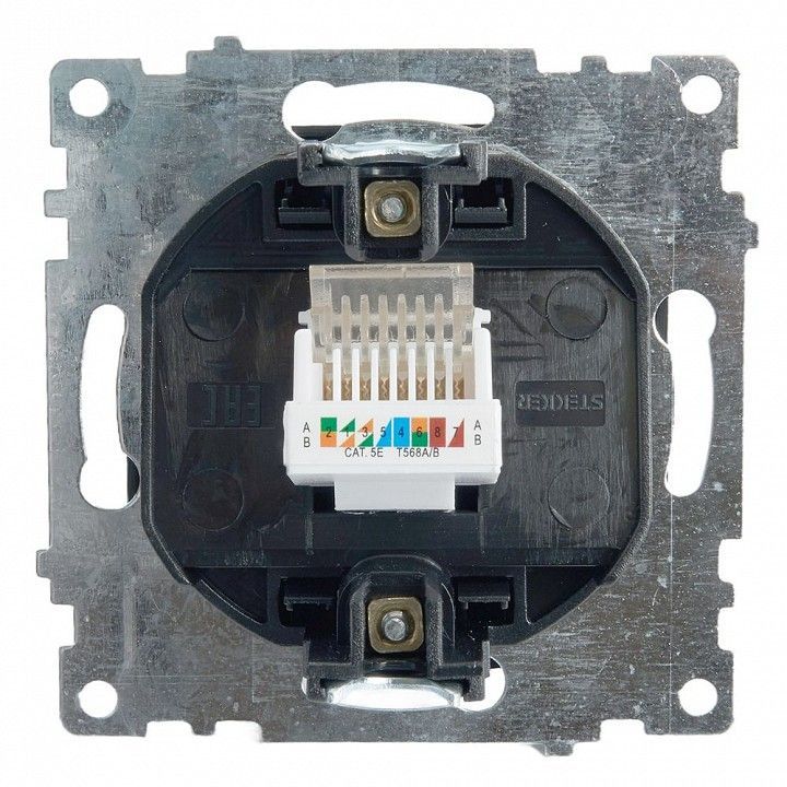 Розетка Ethernet RJ-45 без рамки Stekker Катрин 39613
