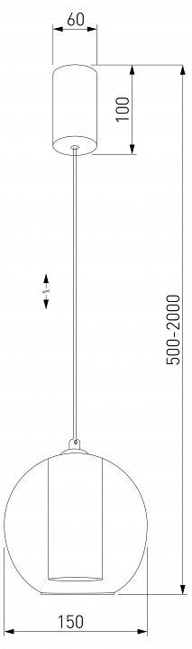 Подвесной светильник Eurosvet Cobble 50258/1 LED дымчатый