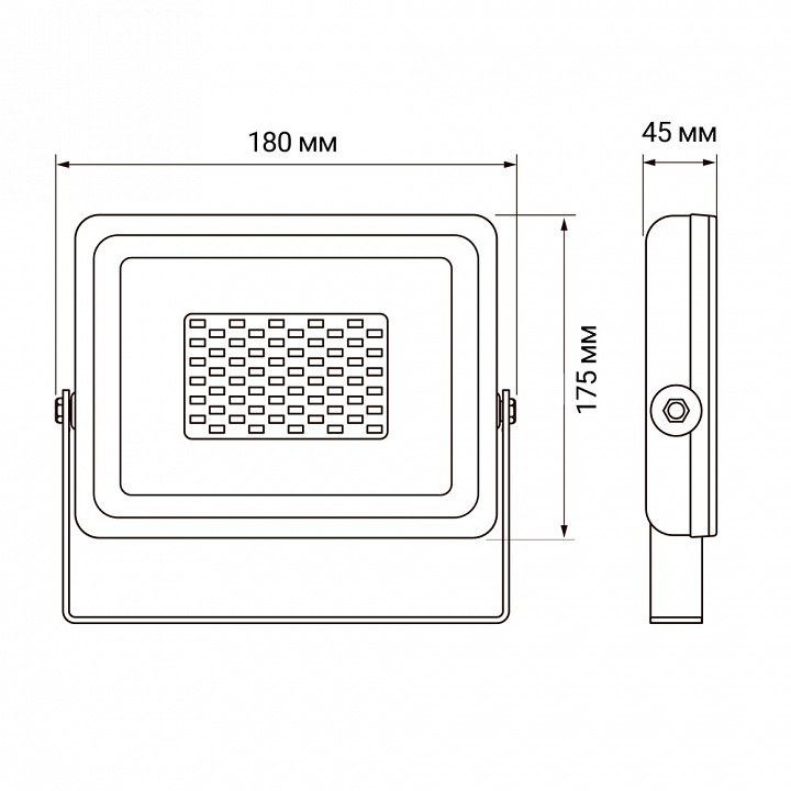 Настенно-потолочный прожектор Jazzway  PFL-SC-50W 3000K IP65