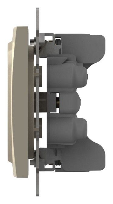 Розетка двойная без заземления, без рамки Elbi Eleсtriс Zena Vega 609-010300-908