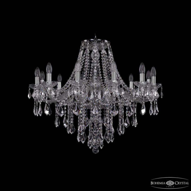 Подвесная люстра Bohemia Ivele Crystal 1415 1415/12/300 Ni Leafs