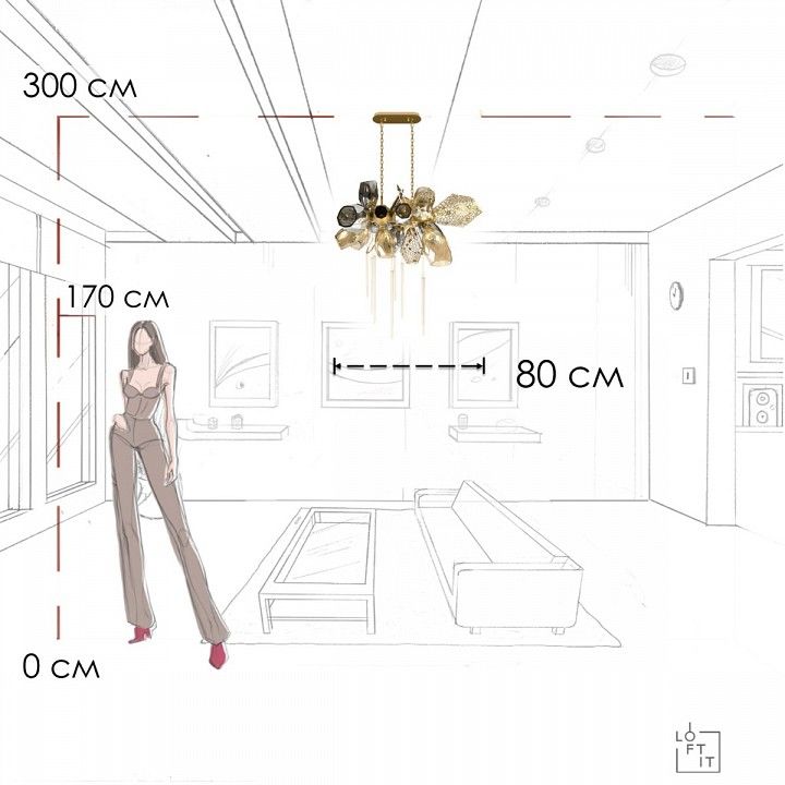 Подвесная люстра Loft it Britannica 10401/800L