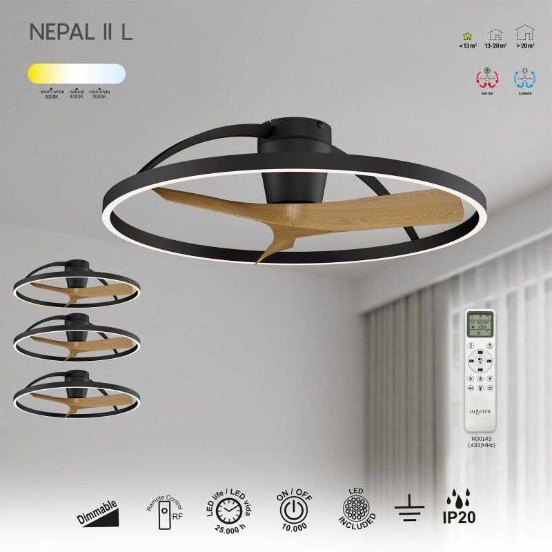 Светильник с вентилятором Mantra NEPAL 9487