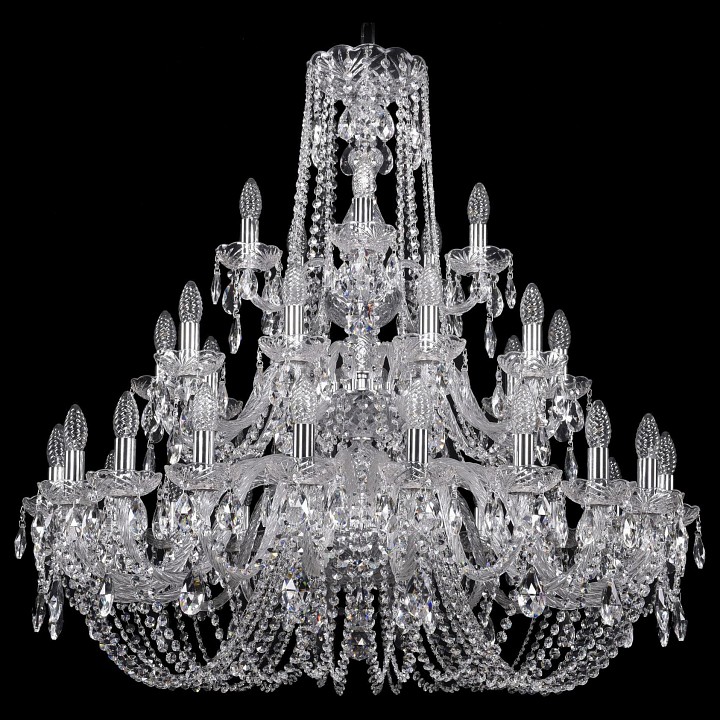 Подвесная люстра Bohemia Ivele Crystal 1402 1402/20+10+5/360/3d/Ni