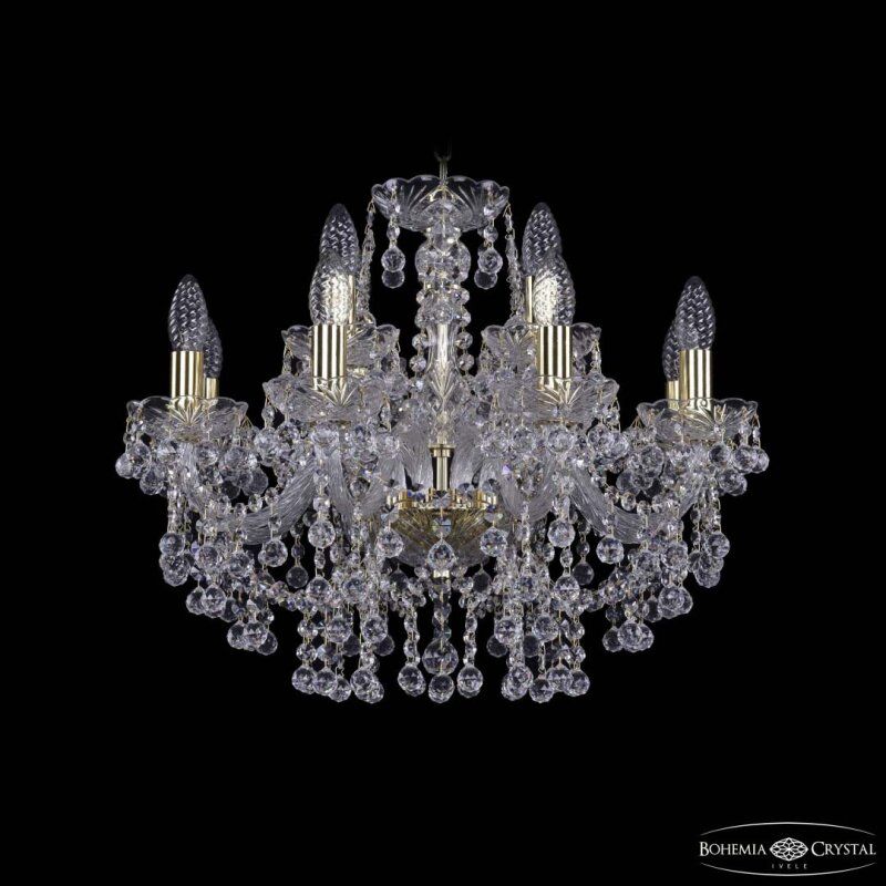 Подвесная люстра Bohemia Ivele Crystal 1409 1409/8+4/195 G