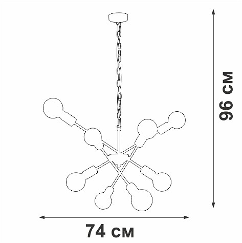 Подвесная люстра Vitaluce V4750 V4750-1/8