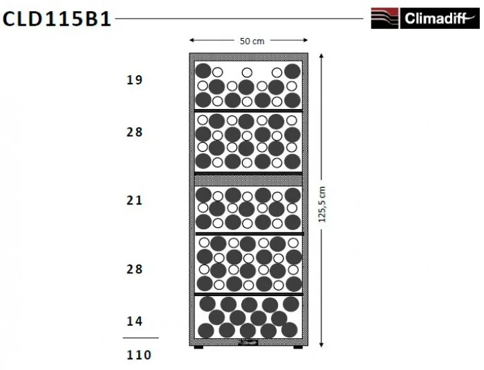 Винный шкаф Climadiff CLD115B1