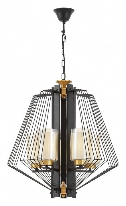 Подвесная люстра LUMINA DECO Canti LDP 1244-5 BK+MD