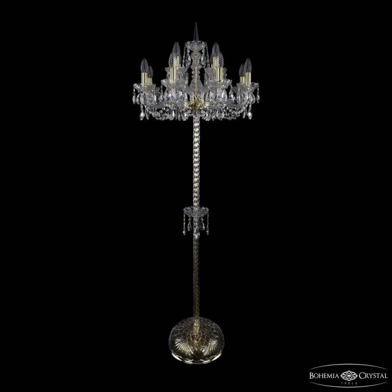 Торшер Bohemia Ivele Crystal 1402 1402T2/8+4/195-165 G
