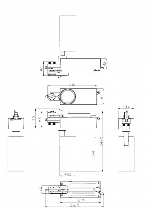 Светильник на штанге Эра  SТR-30-36-30K-W20