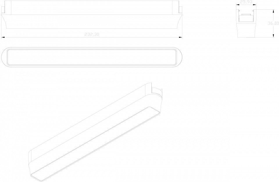 Накладной светильник Denkirs AIR LINEAR DK5330-BK