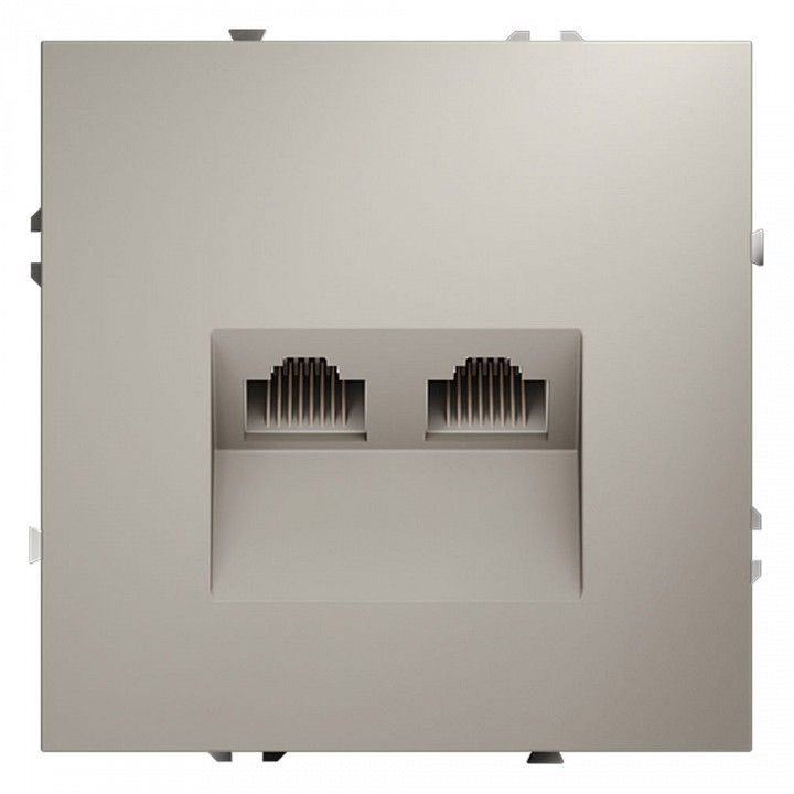 Розетка двойная Ethernet RJ-45 без рамки Voltum S70 VLS060203