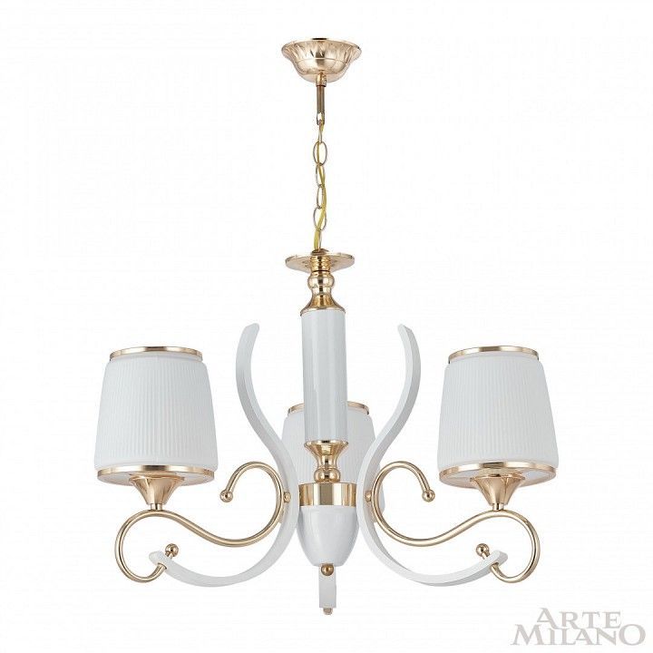 Подвесная люстра Arte Milano Florentia-3857 303857/3 Wh/Gd