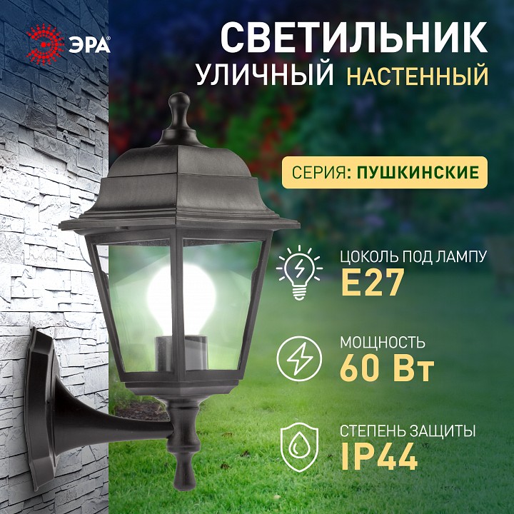 Светильник на штанге Эра  НБУ 04-60-001 черный