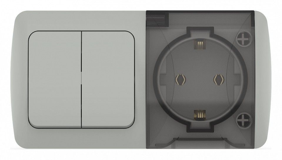 Блок с розеткой и выключателем Elbi Eleсtriс Eva 554-011500-922