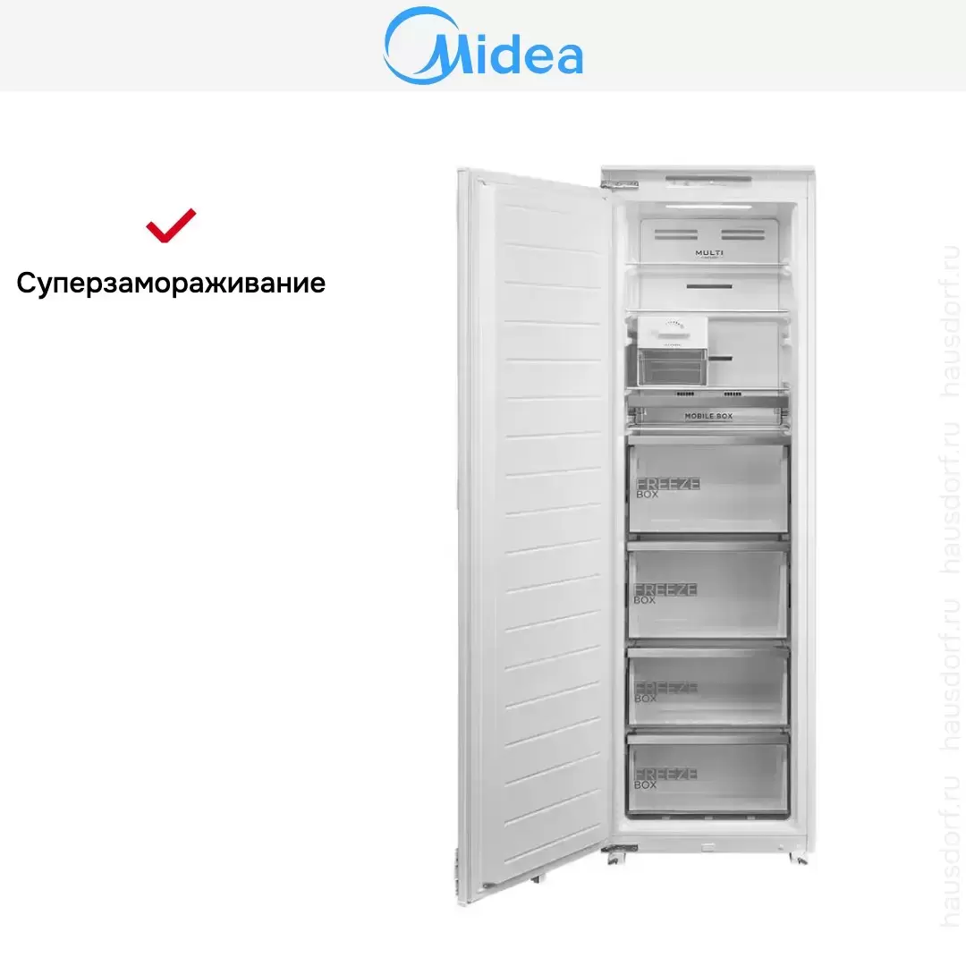 Встраиваемая морозильная камера Midea MDRE306FZF01