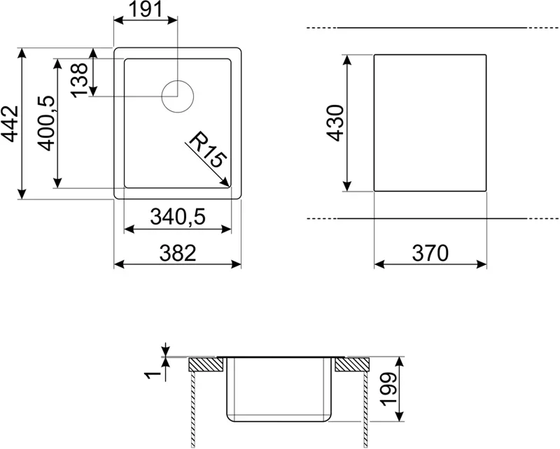 Мойка Smeg VFU34SFR