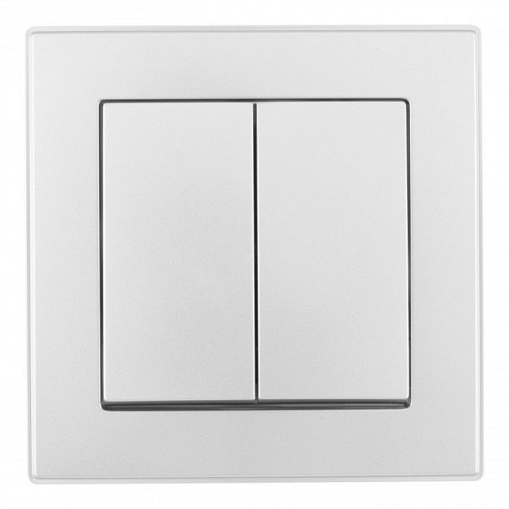 Выключатель двухклавишный Arte Milano SET06-1 SET06-1-30-2 silver