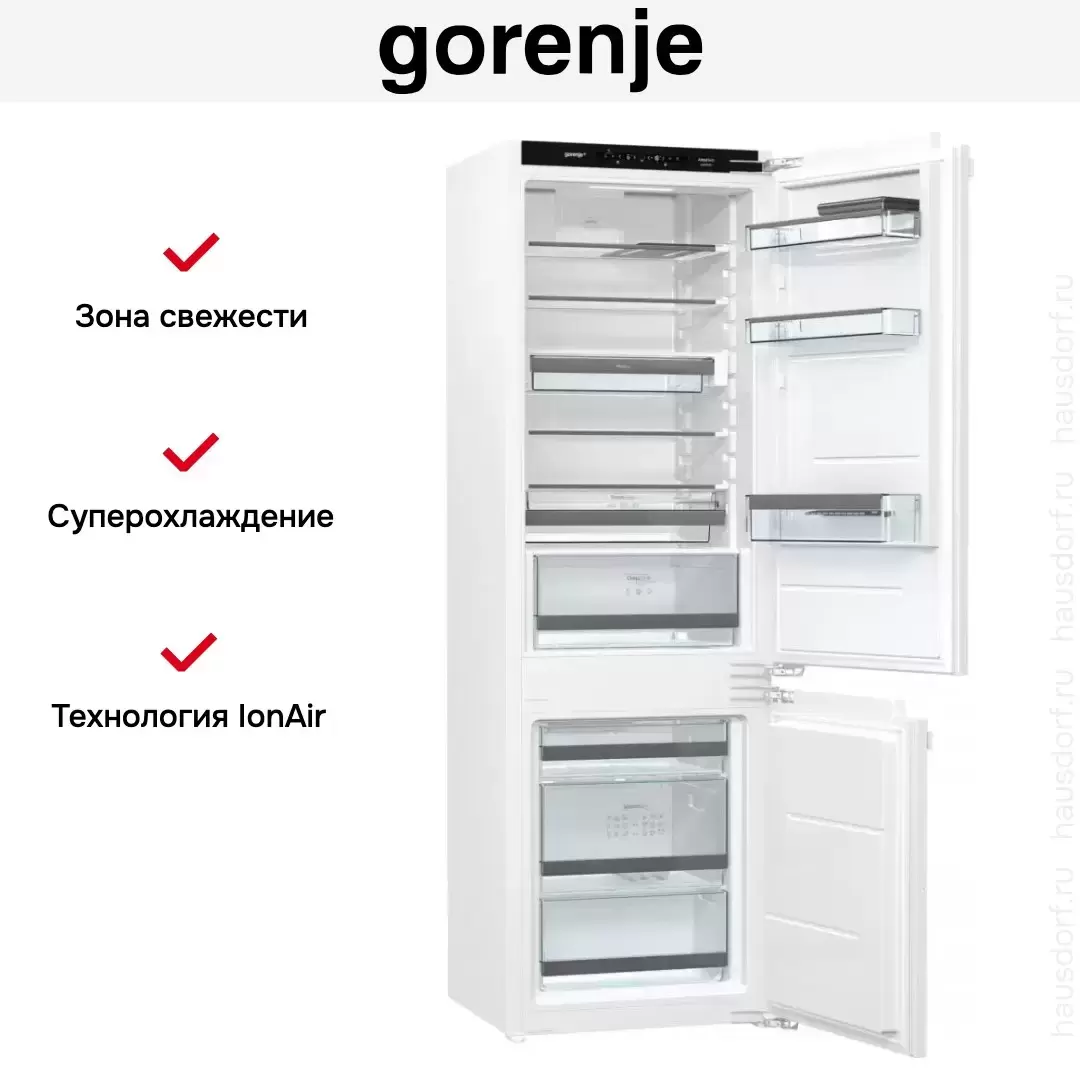 Встраиваемый двухкамерный холодильник Gorenje GDNRK5182A2