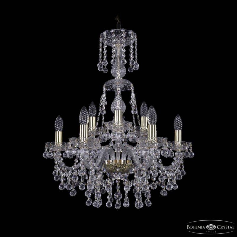 Подвесная люстра Bohemia Ivele Crystal 1409 1409/6+3/195/XL-68 G