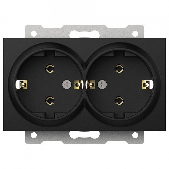 Розетка двойная с заземлением, без рамки Elbi Eleсtriс Zena Vega 609-014800-907