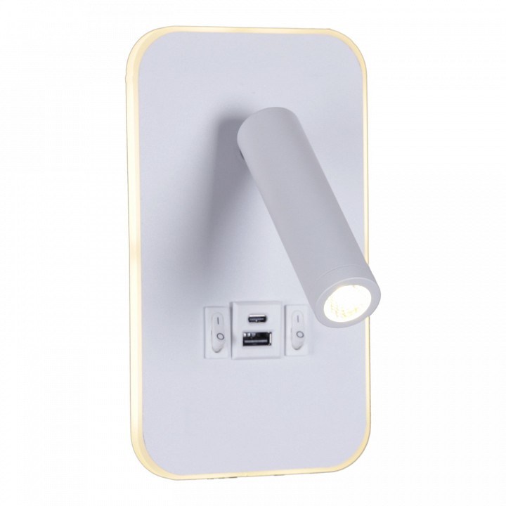 Бра Reluce 86204 86204-9.2-001KT LED12W+USB WT