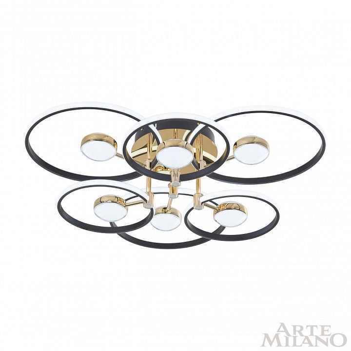 Потолочная люстра Arte Milano Ferrara-76140 276140/6+6 BK/GD