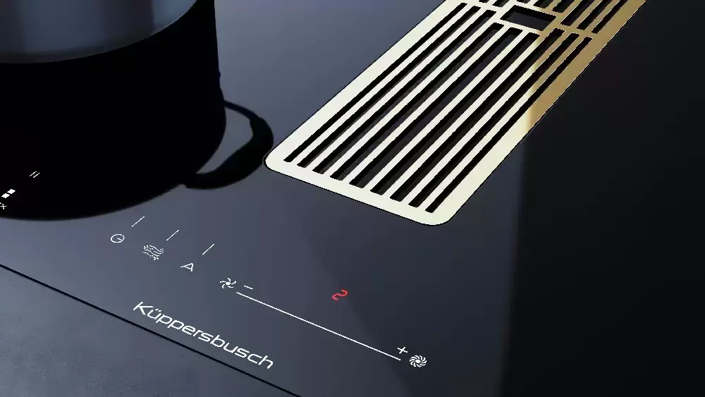 Варочная панель с вытяжкой Kuppersbusch KMI 8590.0 SR Gold