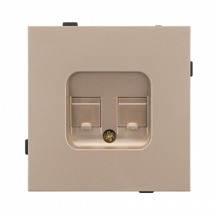 Розетка двойная Ethernet RJ-45 и со шторками, без рамки Arlight SCT-TENDO 054103