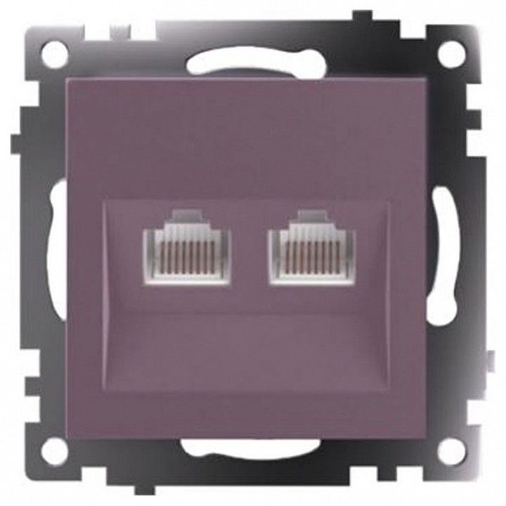 Розетка двойная Ethernet RJ-45 без рамки Stekker Катрин 50006