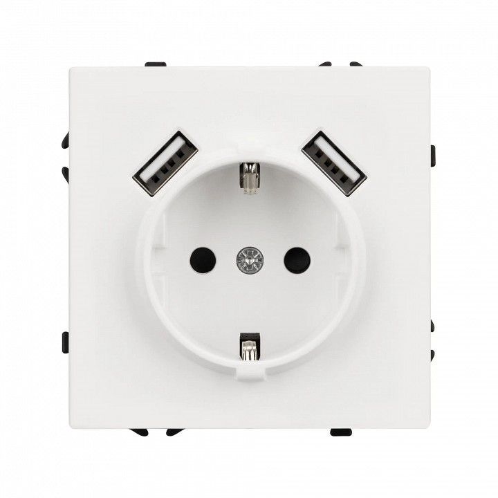 Розетка с заземлением и 2хUSB type A, без рамки Arlight SCT 054288