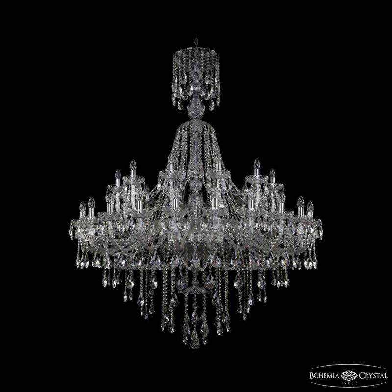 Подвесная люстра Bohemia Ivele Crystal 1415 1415/24+12/530/XL-186 Ni