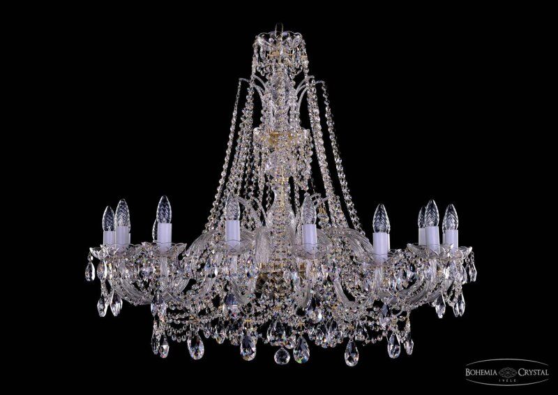 Подвесная люстра Bohemia Ivele Crystal 1411 1411/16/360/XL-87 G