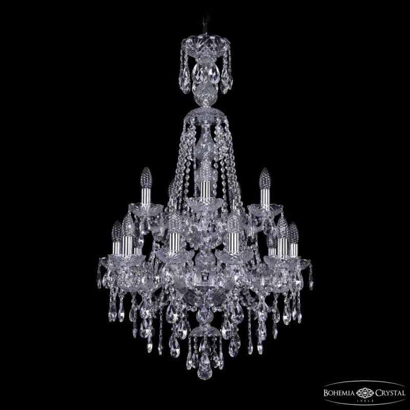 Подвесная люстра Bohemia Ivele Crystal 1415 1415/10+5/200/XL-97/2d Ni