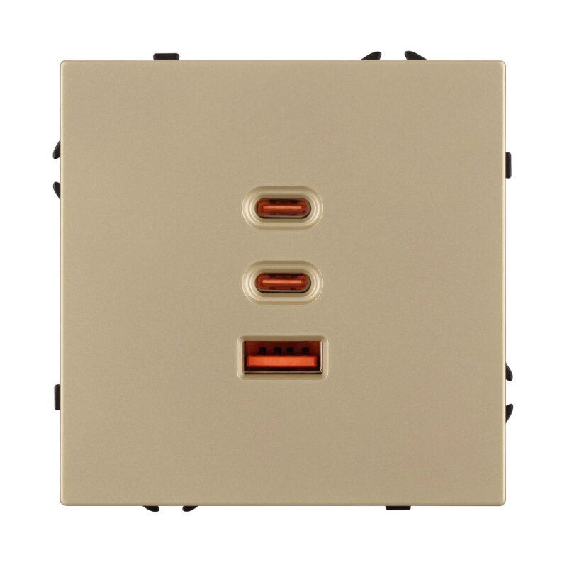 Механизм розетки 2хUSB type A и C Arlight NOBE 061836