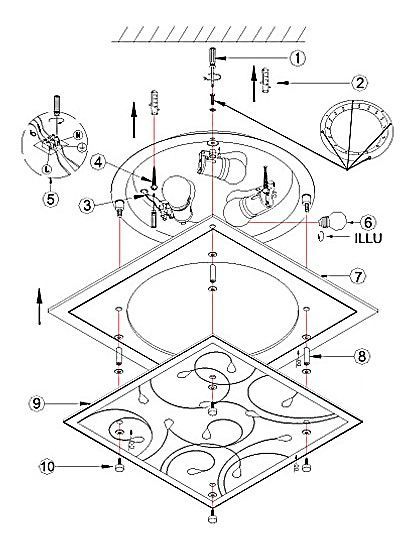 Накладной светильник Globo Jasmina 40408-3