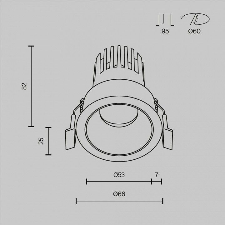Встраиваемый светильник Maytoni Technical Омут DL115-10W-3K-W