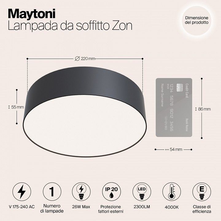 Накладной светильник Maytoni Technical Зон C032CL-L32B4K