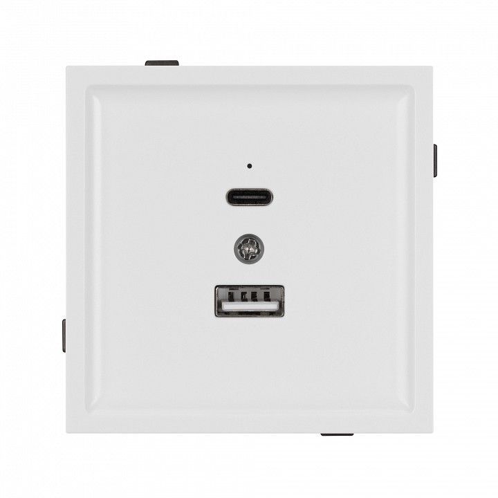 Розетка 2хUSB type A и C без рамки Arlight SCT-TENDO 054094