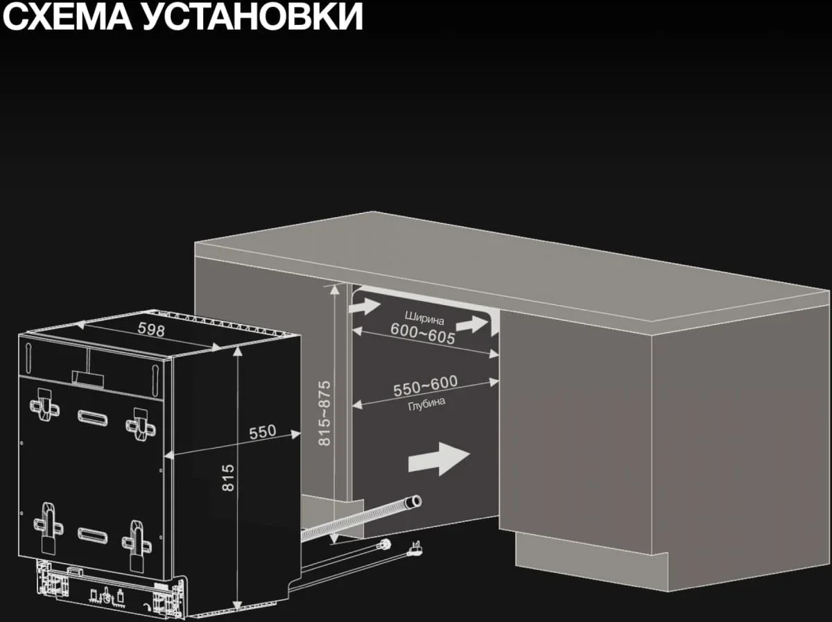 Встраиваемая посудомоечная машина Hyundai HBD 685