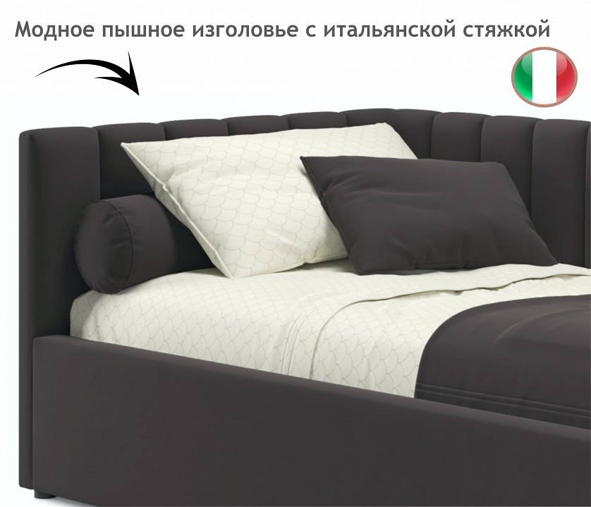 Кровать односпальная Milena 2000x900 с ПМ