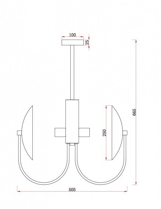 Люстра на штанге Freya Ellipse FR5320PL-04B