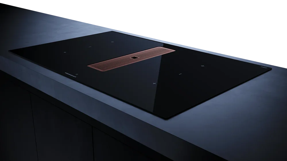 Индукционная варочная панель с вытяжкой Kuppersbusch KMI 8350.0 SR Copper