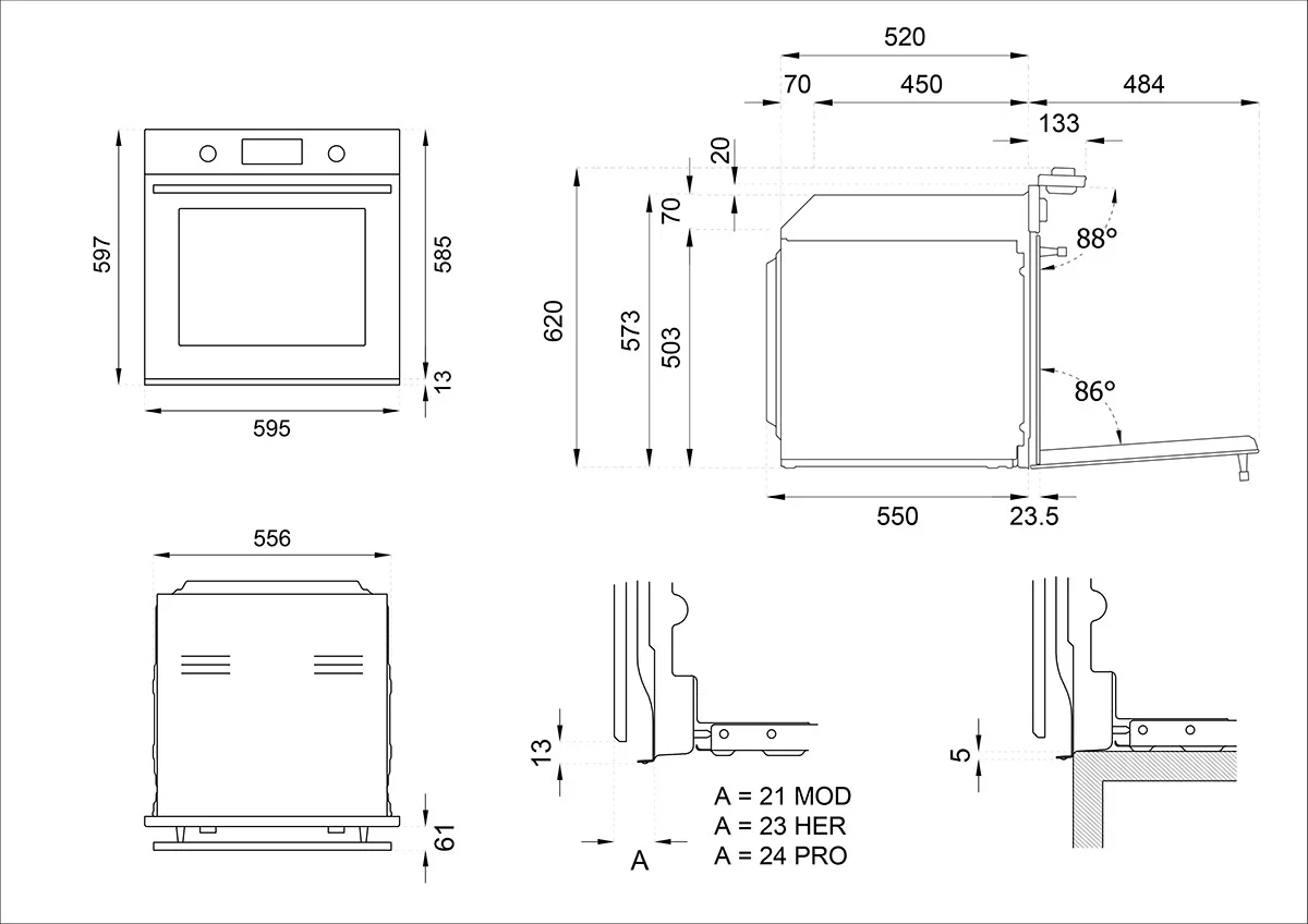 Духовой шкаф Bertazzoni FMOD6115ELB1
