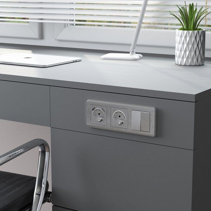 Выключатель двухклавишный без рамки Werkel  W1120009