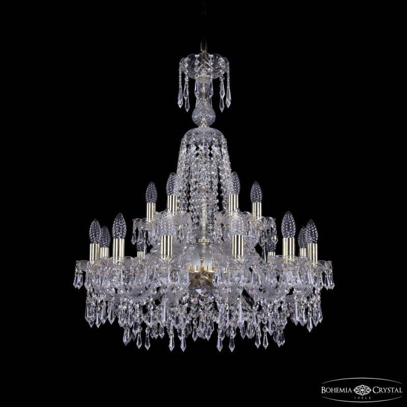 Подвесная люстра Bohemia Ivele Crystal 1403 1403/12+6/240/XL-80 G